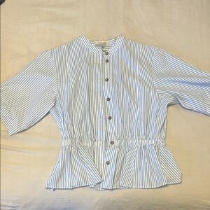 Blue Striped Women's Top